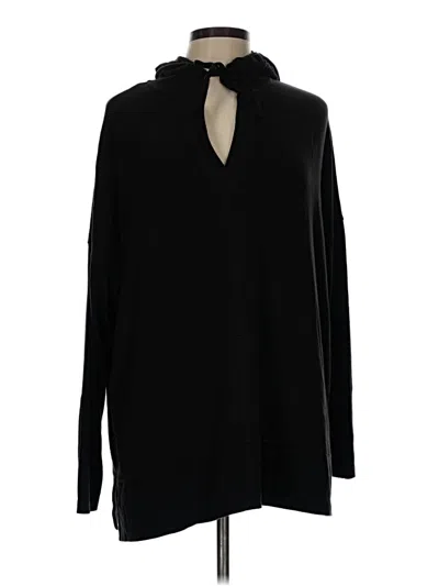 Pre-owned Lou & Grey Long Sleeve Top Black Turtleneck Tops