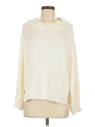 Pre-owned Lou & Grey Long Sleeve Top Ivory Cowl Neck Tops