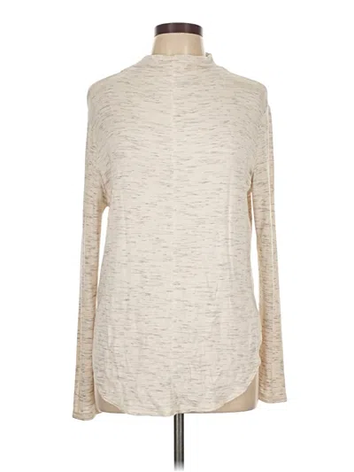 Pre-owned Lou & Grey Long Sleeve Top Ivory Turtleneck Tops In White