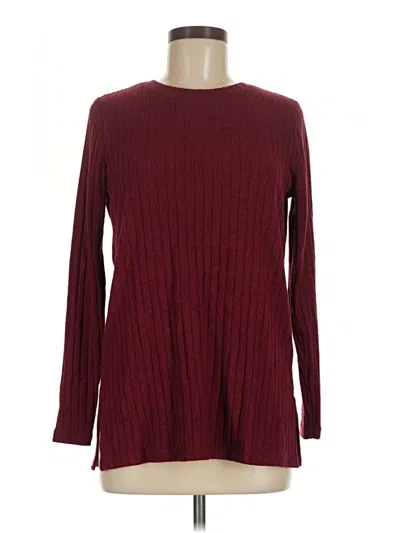 Pre-owned Lou & Grey Long Sleeve T-shirt In Burgundy