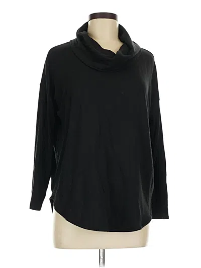 Pre-owned Lou & Grey Long Sleeve Turtleneck In Black