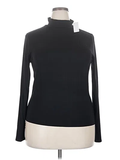 Pre-owned Lou & Grey Long Sleeve Turtleneck In Black