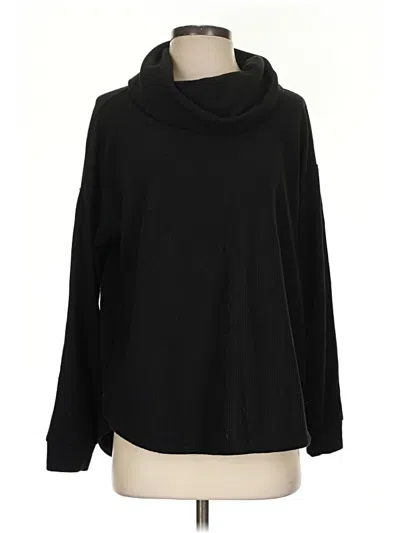 Pre-owned Lou & Grey Long Sleeve Turtleneck In Black
