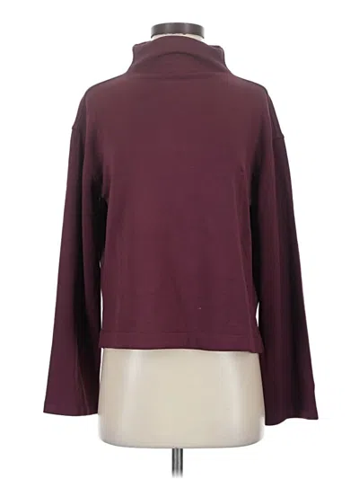 Pre-owned Lou & Grey Long Sleeve Turtleneck In Burgundy