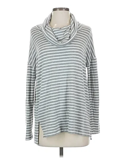 Pre-owned Lou & Grey Long Sleeve Turtleneck In Gray