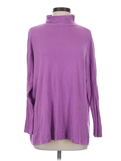 Pre-owned Lou & Grey Long Sleeve Turtleneck In Purple