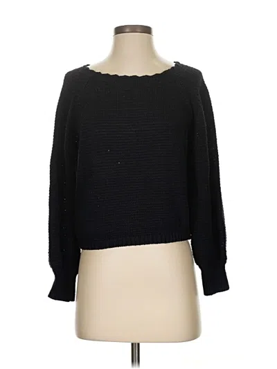 Pre-owned Lou & Grey Pullover Sweater In Black