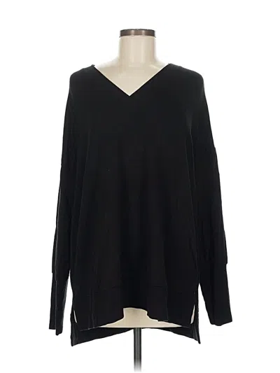 Pre-owned Lou & Grey Pullover Sweater In Black