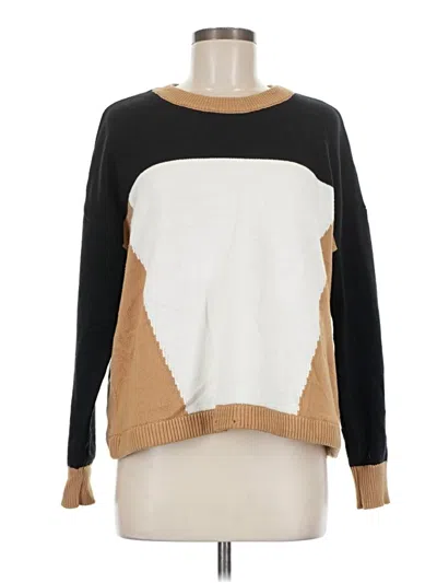 Pre-owned Lou & Grey Pullover Sweater In Black