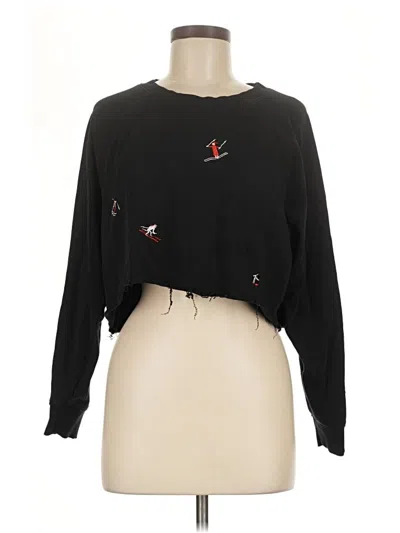 Pre-owned Lou & Grey Pullover Sweater In Black