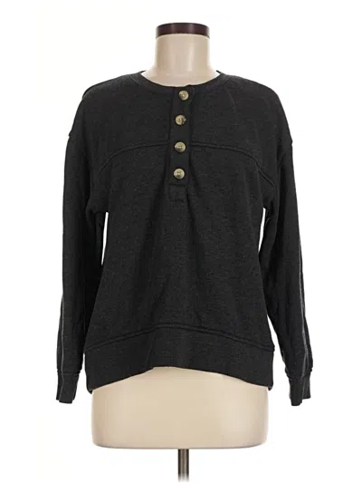 Pre-owned Lou & Grey Pullover Sweater In Black