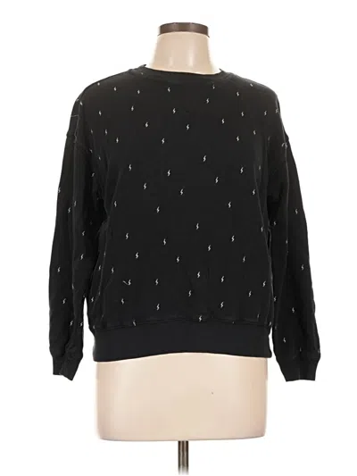 Pre-owned Lou & Grey Pullover Sweater In Black