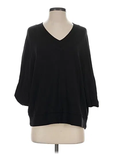 Pre-owned Lou & Grey Pullover Sweater In Black