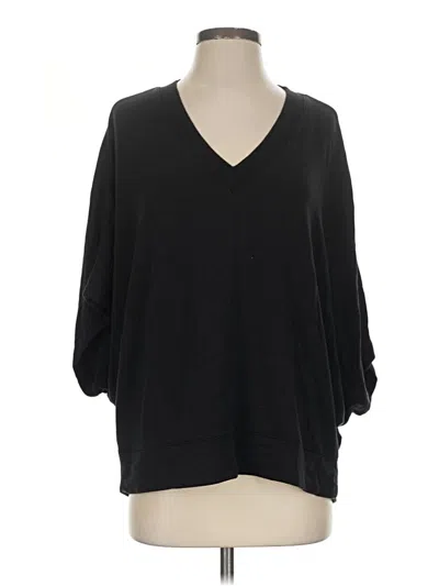 Pre-owned Lou & Grey Pullover Sweater In Black