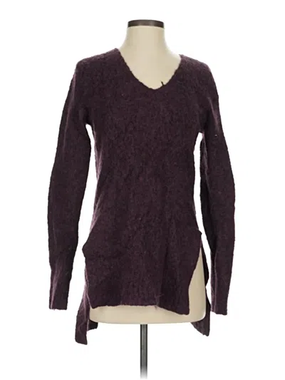 Pre-owned Lou & Grey Pullover Sweater In Burgundy