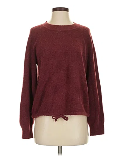 Pre-owned Lou & Grey Pullover Sweater In Burgundy