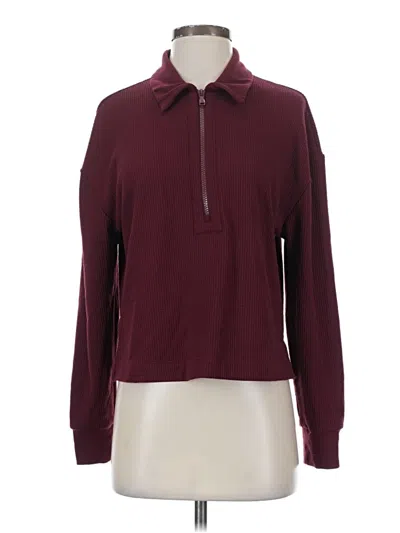 Pre-owned Lou & Grey Pullover Sweater In Burgundy