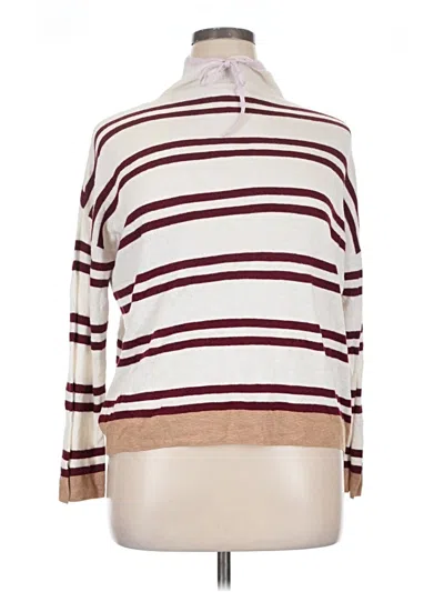 Pre-owned Lou & Grey Pullover Sweater In Burgundy