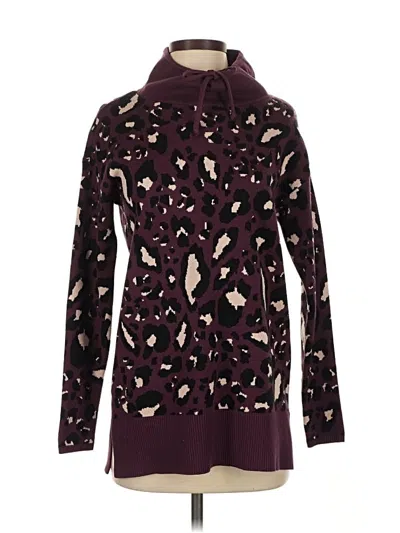 Pre-owned Lou & Grey Pullover Sweater In Burgundy