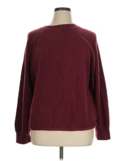 Pre-owned Lou & Grey Pullover Sweater In Burgundy
