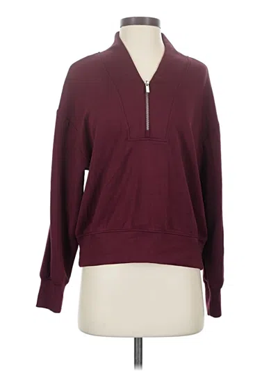 Pre-owned Lou & Grey Pullover Sweater In Burgundy