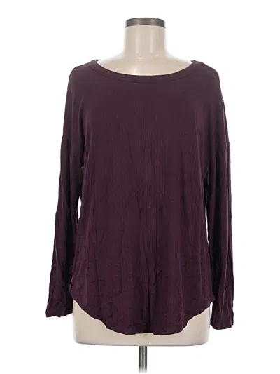 Pre-owned Lou & Grey Pullover Sweater In Burgundy