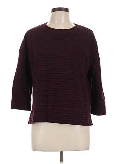 Pre-owned Lou & Grey Pullover Sweater In Burgundy