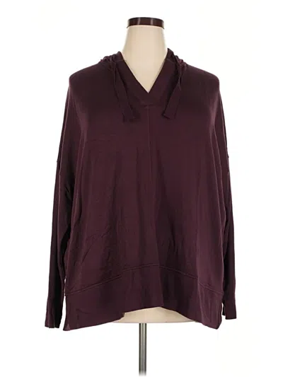 Pre-owned Lou & Grey Pullover Sweater In Burgundy