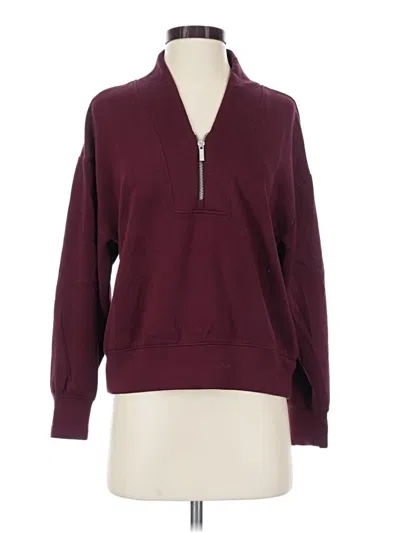 Pre-owned Lou & Grey Pullover Sweater In Burgundy