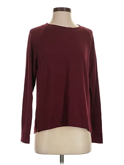 Pre-owned Lou & Grey Pullover Sweater In Burgundy