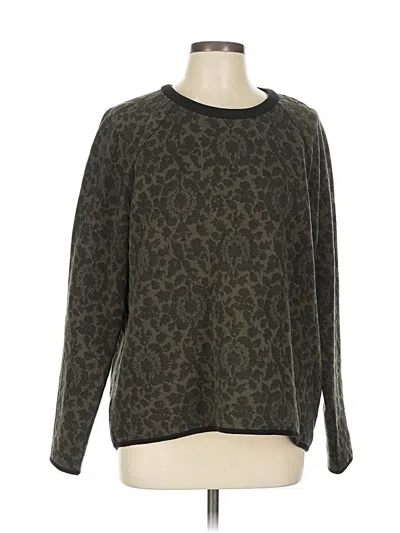 Pre-owned Lou & Grey Pullover Sweater In Green