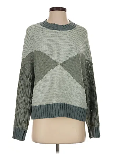 Pre-owned Lou & Grey Pullover Sweater In Green