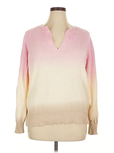 Pre-owned Lou & Grey Pullover Sweater In Pink