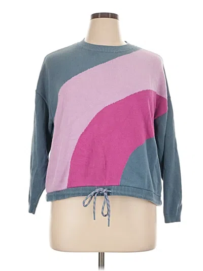Pre-owned Lou & Grey Pullover Sweater In Purple