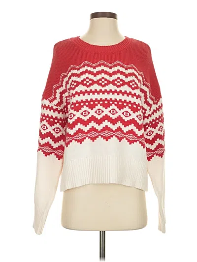 Pre-owned Lou & Grey Pullover Sweater In Red