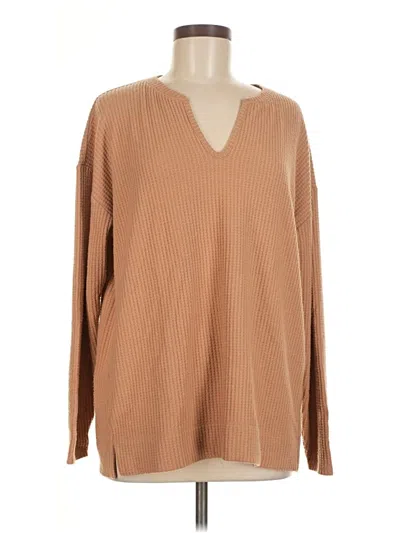 Pre-owned Lou & Grey Pullover Sweater In Tan