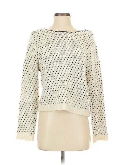 Pre-owned Lou & Grey Pullover Sweater In White