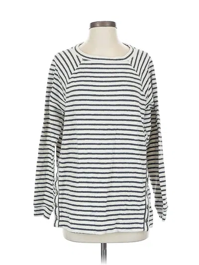 Pre-owned Lou & Grey Pullover Sweater In White