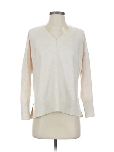 Pre-owned Lou & Grey Pullover Sweater In White