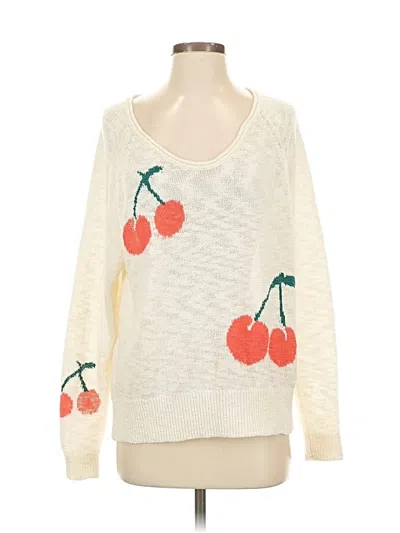 Pre-owned Lou & Grey Pullover Sweater In White