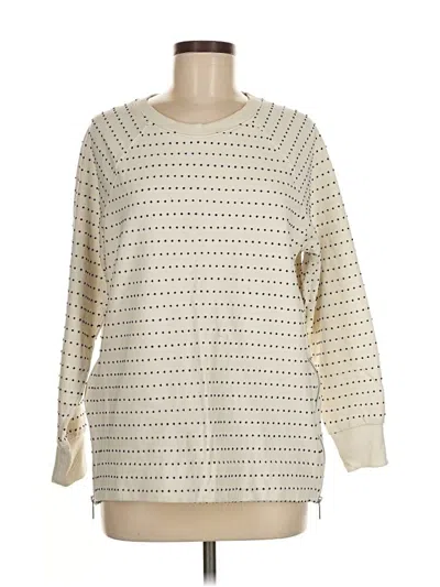 Pre-owned Lou & Grey Pullover Sweater In White