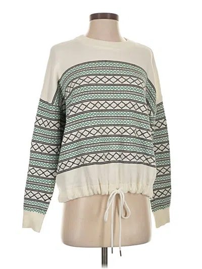 Pre-owned Lou & Grey Pullover Sweater In White