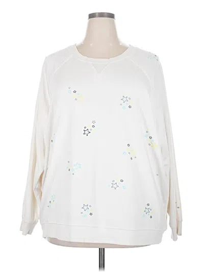 Pre-owned Lou & Grey Pullover Sweater In White