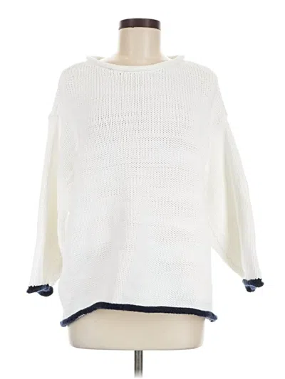 Pre-owned Lou & Grey Pullover Sweater In White