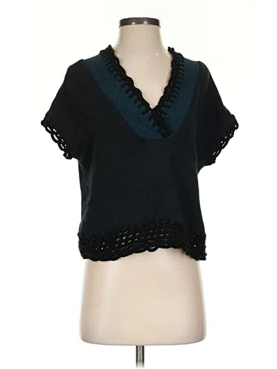 Pre-owned Lou & Grey Short Sleeve Top Black Cowl Neck Tops