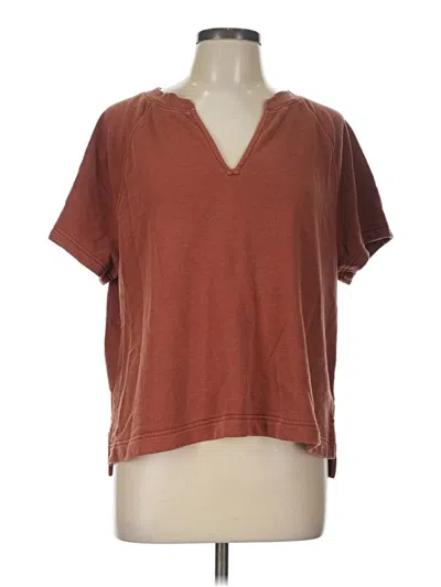 Pre-owned Lou & Grey Short Sleeve T-shirt In Brown