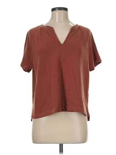 Pre-owned Lou & Grey Short Sleeve T-shirt In Brown
