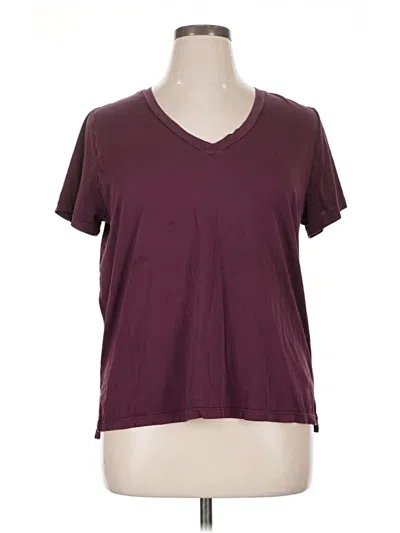 Pre-owned Lou & Grey Short Sleeve T-shirt In Burgundy