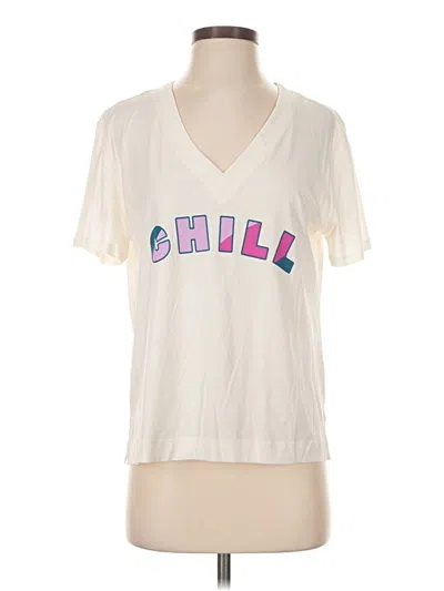 Pre-owned Lou & Grey Short Sleeve T-shirt In Ivory