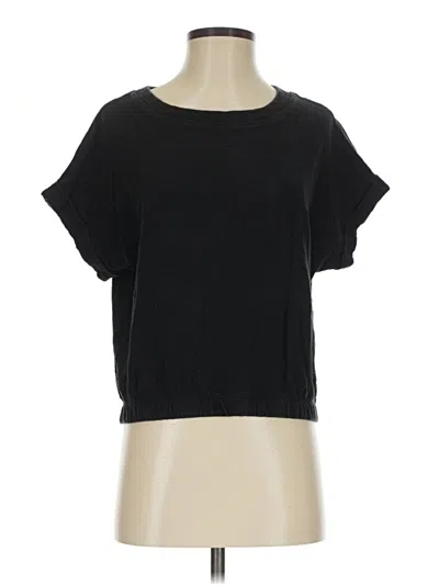Pre-owned Lou & Grey Short Sleeve Turtleneck In Black